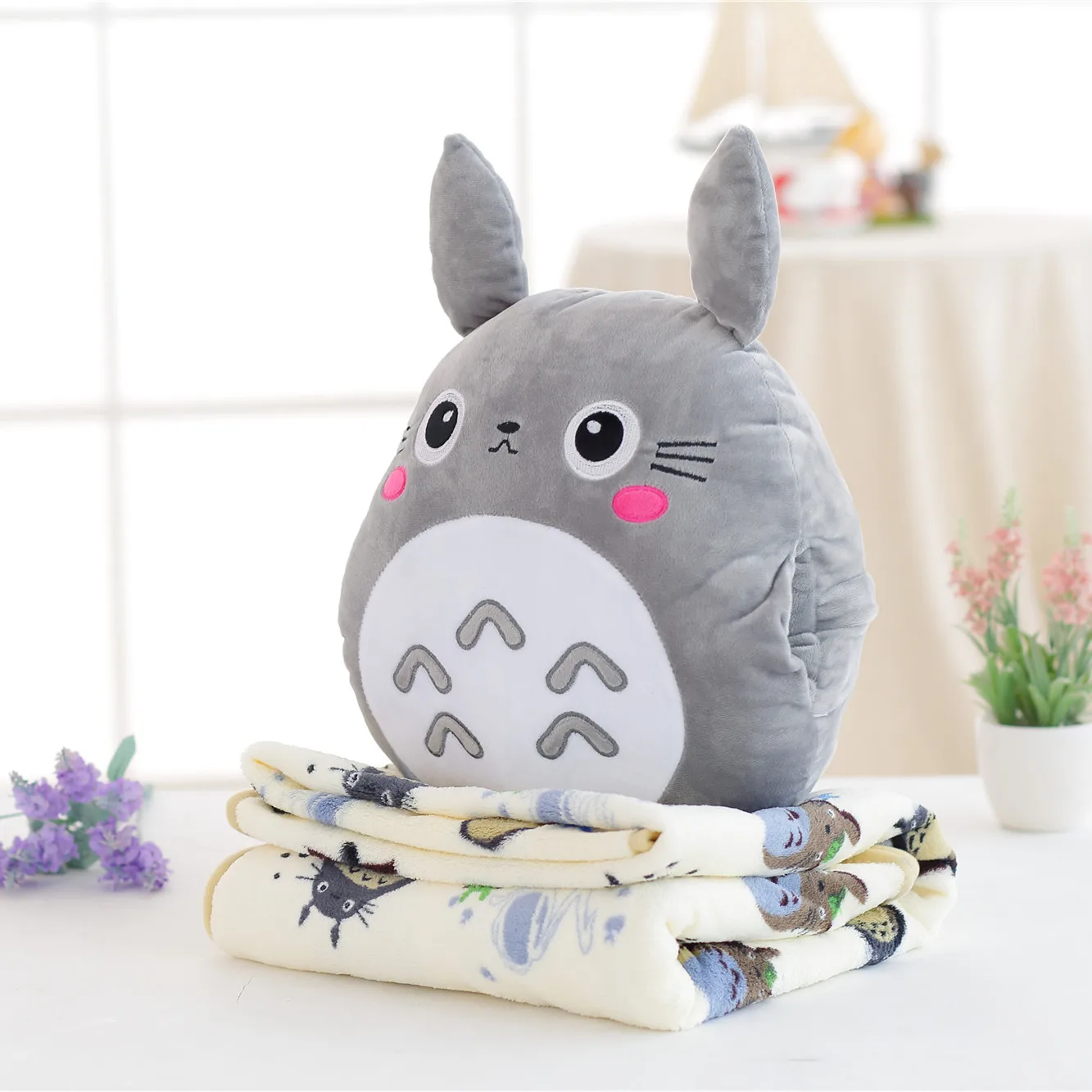 Anime Dragon Cat Style Soft Stuffed Blanket & Pillow Hand Warmer Toy Anime Dragon Cat Style Soft Stuffed Blanket & Pillow Hand Warmer Toy