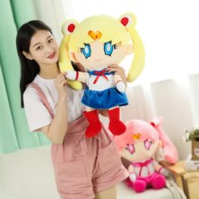 Anime Sailor Moon Plush Pink Yellow Girl Toy For Child Anime Sailor Moon Plush Pink Yellow Girl Toy For Child