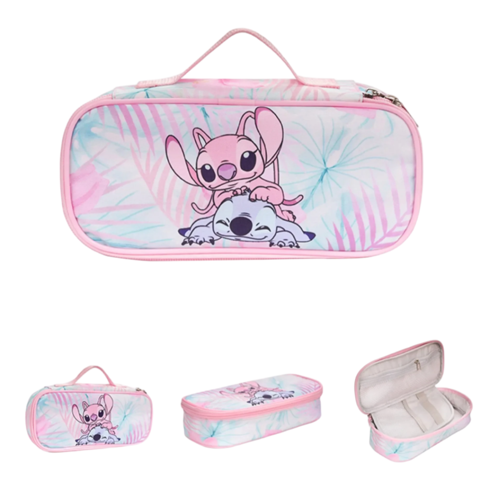 Cartoon Kawaii Stitch With Angel Printed Pencil Case Cartoon Kawaii Stitch With Angel Printed Pencil Case