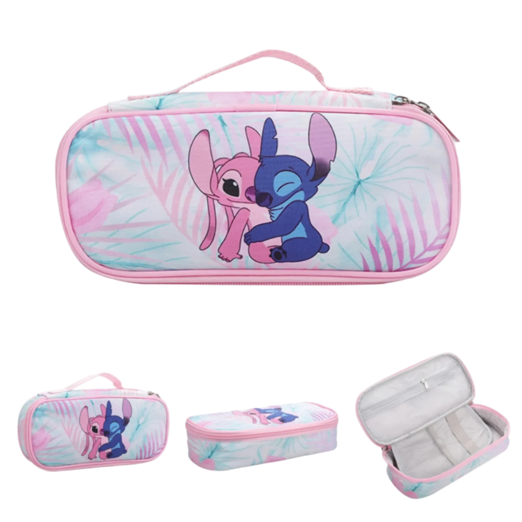 Kawaii Cartoon Stitch With Angel Student Pencil Case Kawaii Cartoon Stitch With Angel Student Pencil Case