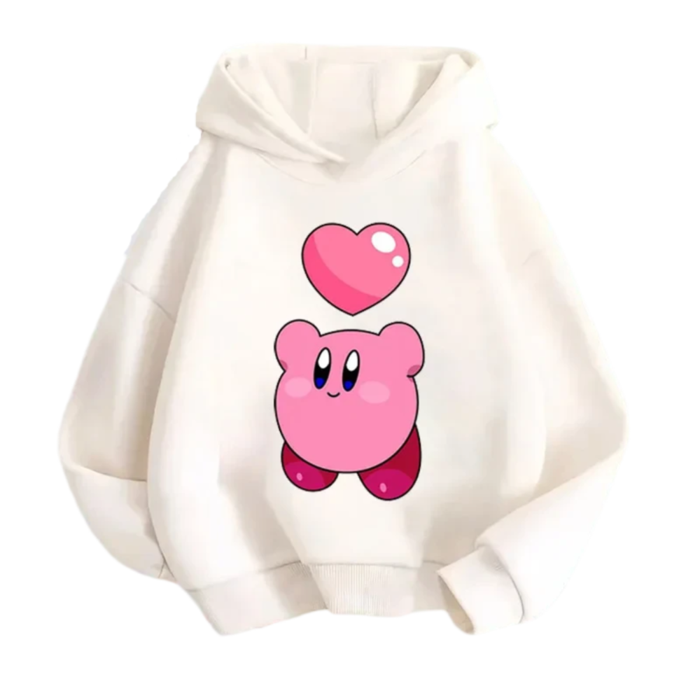 Kawaii Kirby Anime Printed Hoodie