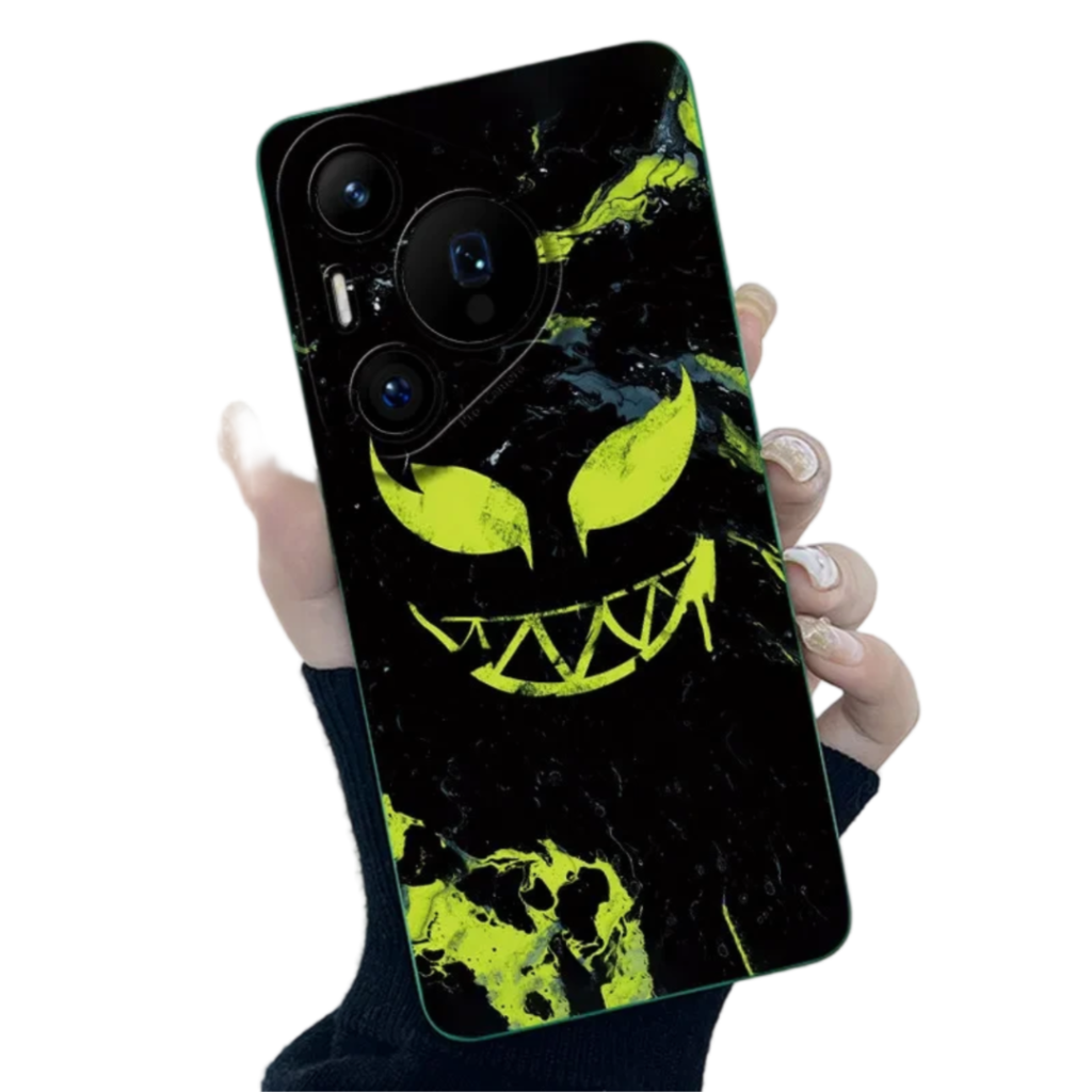 Kawaii Green Face Phone Case For Huawei Pura
