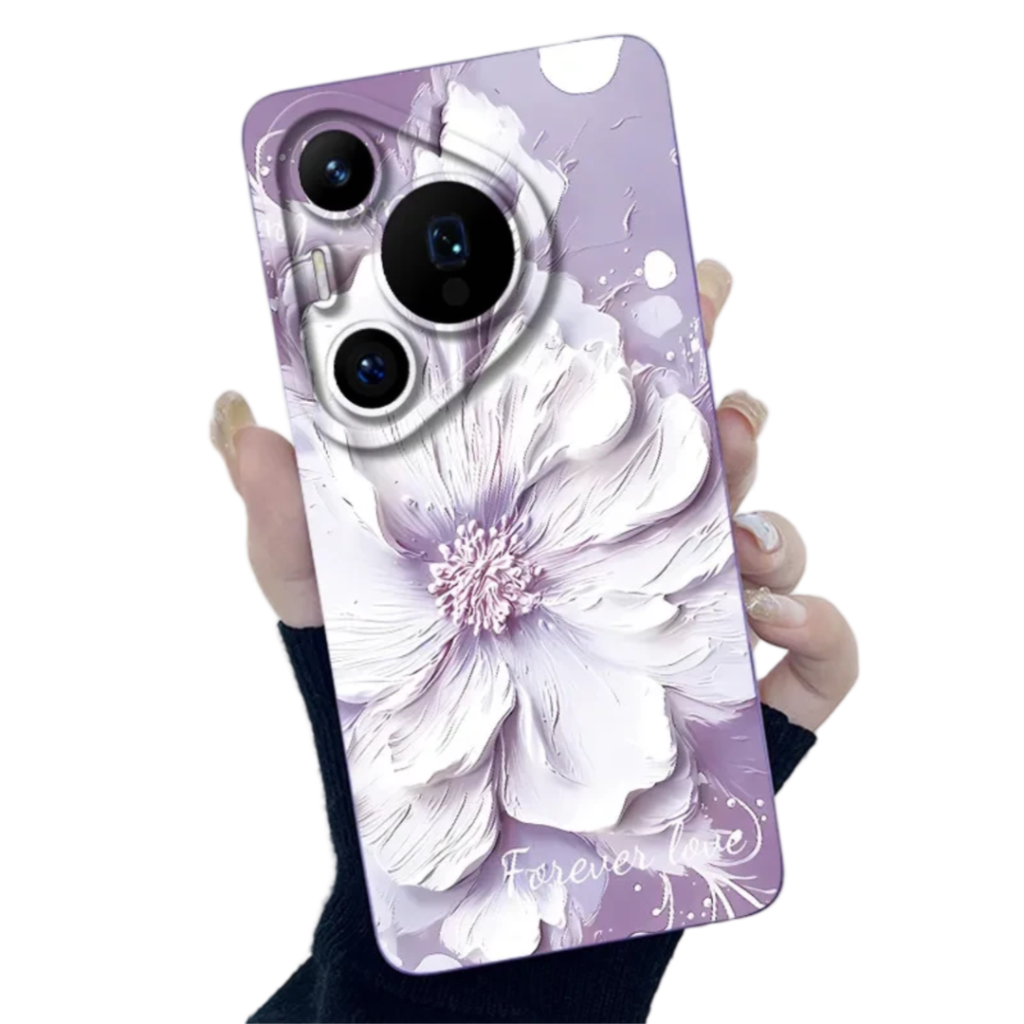 Kawaii Flower Printed Phone Case For Huawei Pura