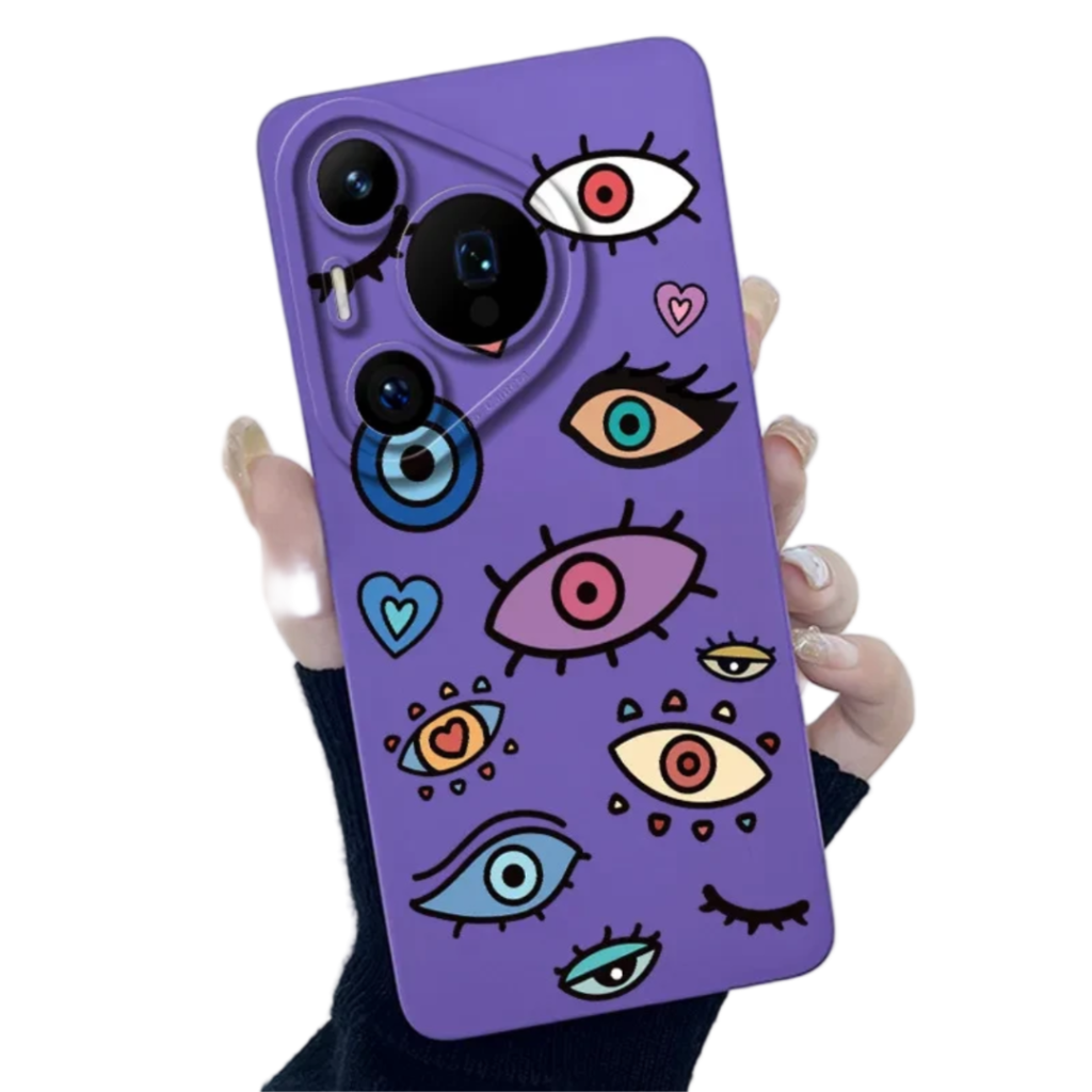 Kawaii Eye Pattern Phone Case For Huawei Pura 