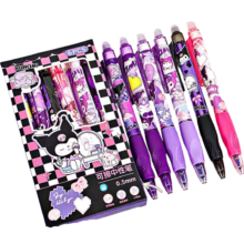 6Pcs/Set Kawaii Anime Sanrio Kuromi Ballpoint Pen 6Pcs/Set Kawaii Anime Sanrio Kuromi Ballpoint Pen