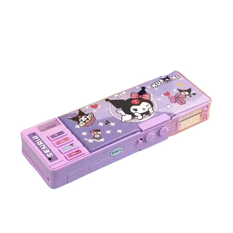 Kawaii Sanrio Kuromi Multi-functional Automatic Pencil Case