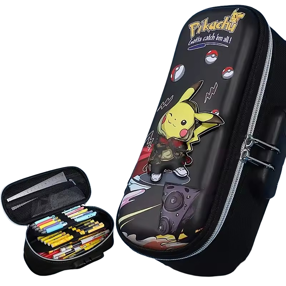 Kawaii Pokemon Music Pikachu Large Capacity Pencil Case