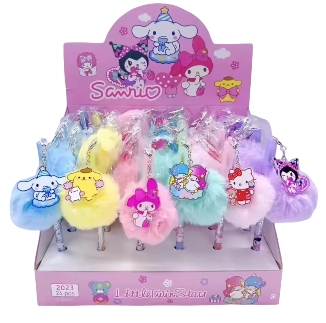 24Pcs/Set Kawaii Sanrio Character Pendant Gel Pen