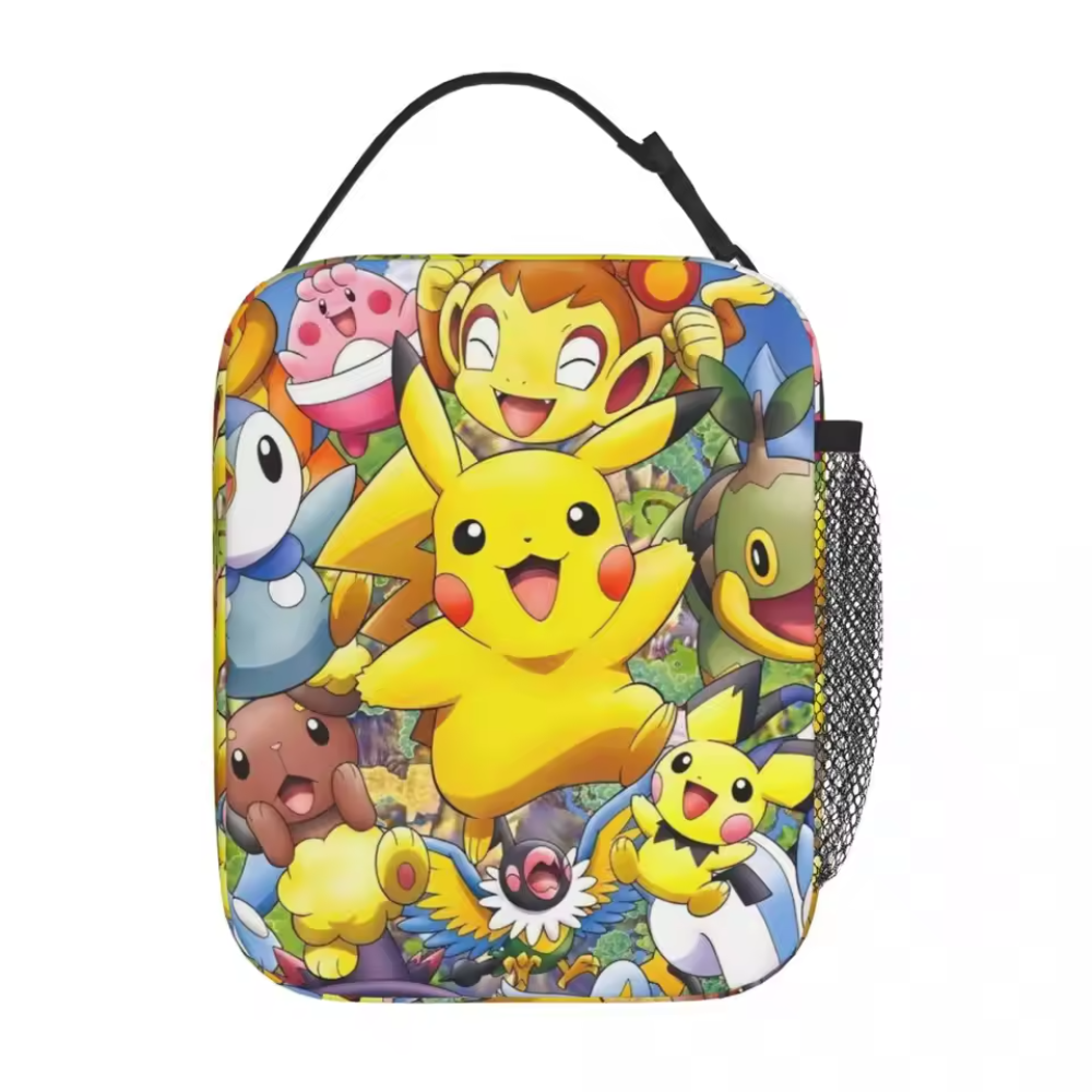 Kawaii Cartoon Pokemon Character Insulated Lunch Bag