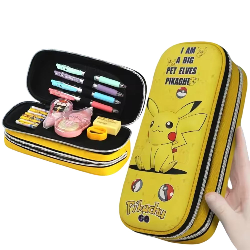 Kawaii Pokemon Pikachu Anime Large Capacity Pencil Case