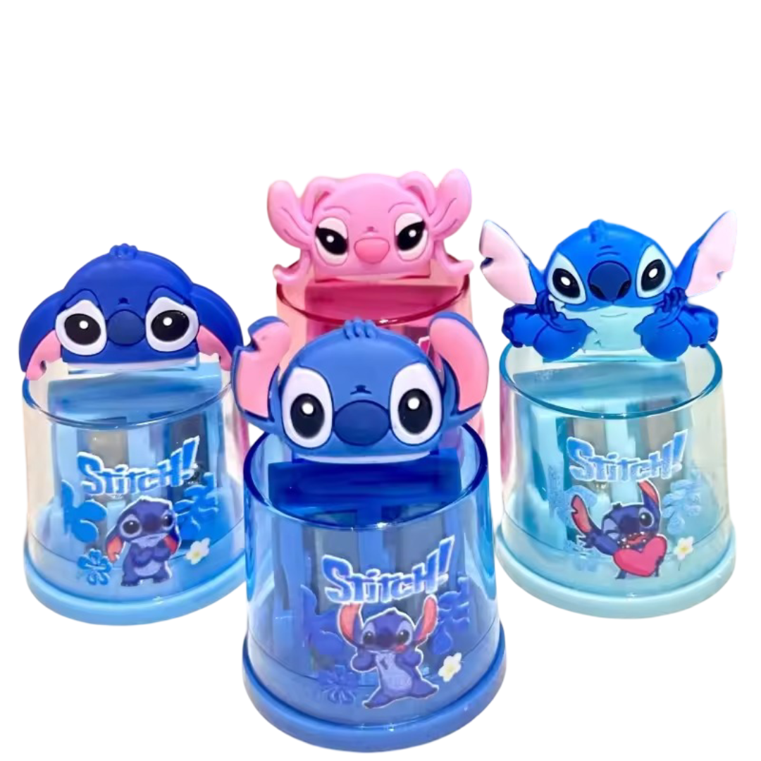 2Pcs Kawaii Cartoon Stitch And Angel Pencil Sharpener
