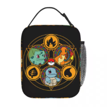 Kawaii Cartoon Pokemon Character And Symbol Insulated Lunch Bag Kawaii Cartoon Pokemon Character And Symbol Insulated Lunch Bag