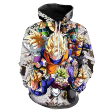 Kawaii 3D Anime Dragon Ball Goku Characters Pattern Hoodie Kawaii 3D Anime Dragon Ball Goku Characters Pattern Hoodie