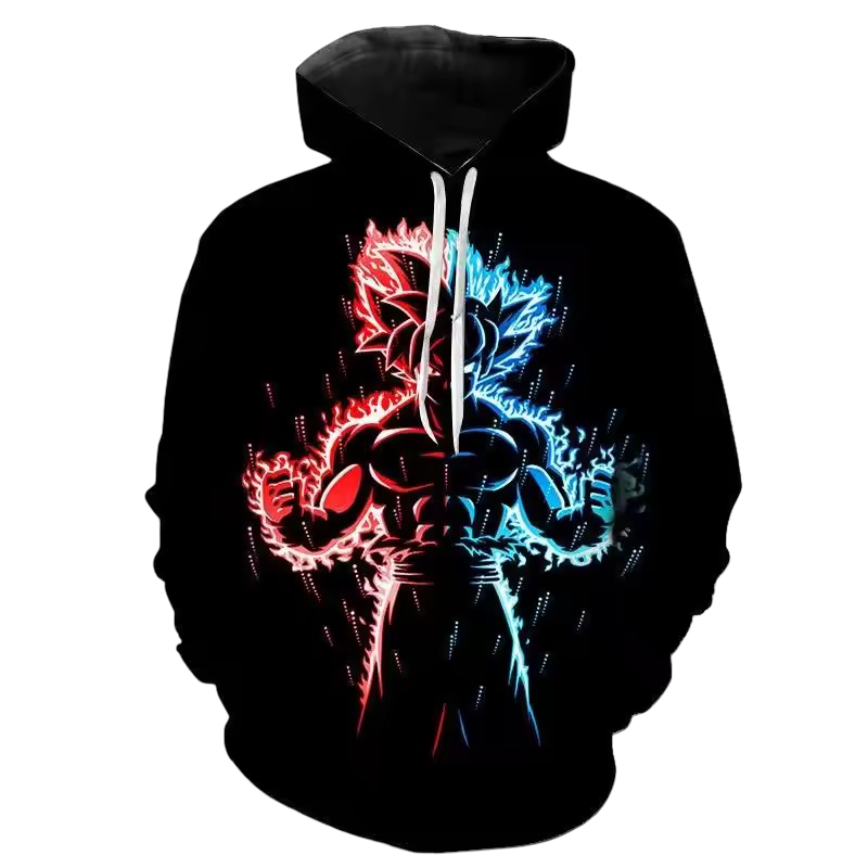 Kawaii 3D Anime Dragon Ball Super Saiyan 2 Goku Hoodie