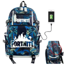 Kawaii Fortnite Game School Bag With USB Charging Kawaii Fortnite Game School Bag With USB Charging