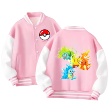 Kawaii Pokemon GO Character Printed Baseball Uniform Kawaii Pokemon GO Character Printed Baseball Uniform