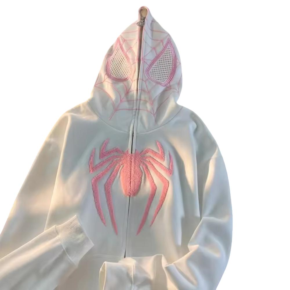 Kawaii Spiderman White Hoodie