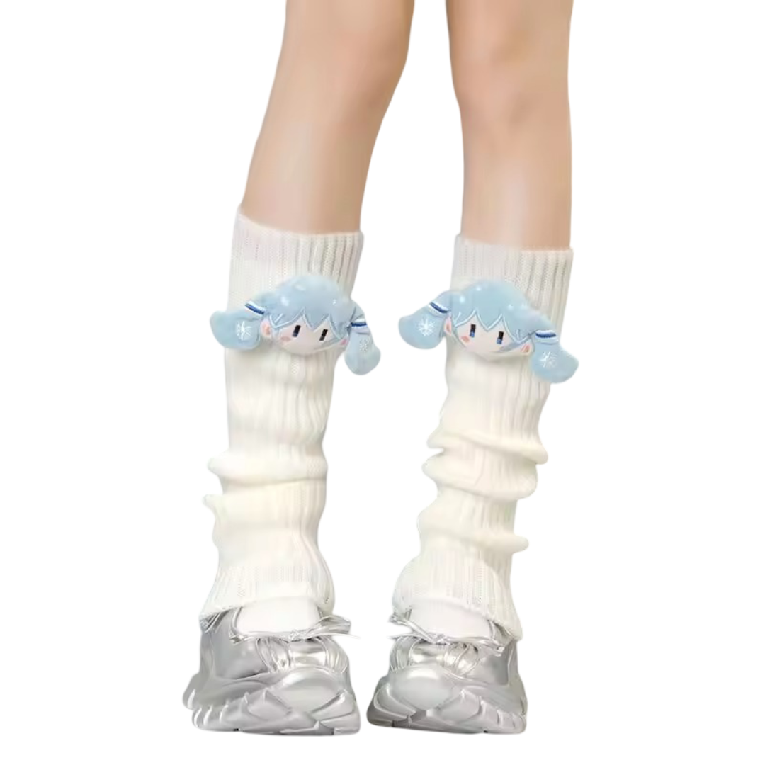 Hatsune Miku Kawaii Knitted Boot Socks
