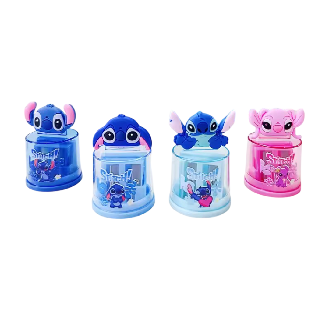 Kawaii Stitch And Angel Double Hole Pencil Sharpener 