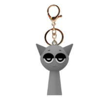 Kawaii Cartoon Sprunki Gray Keychain Kawaii Cartoon Sprunki Gray Keychain