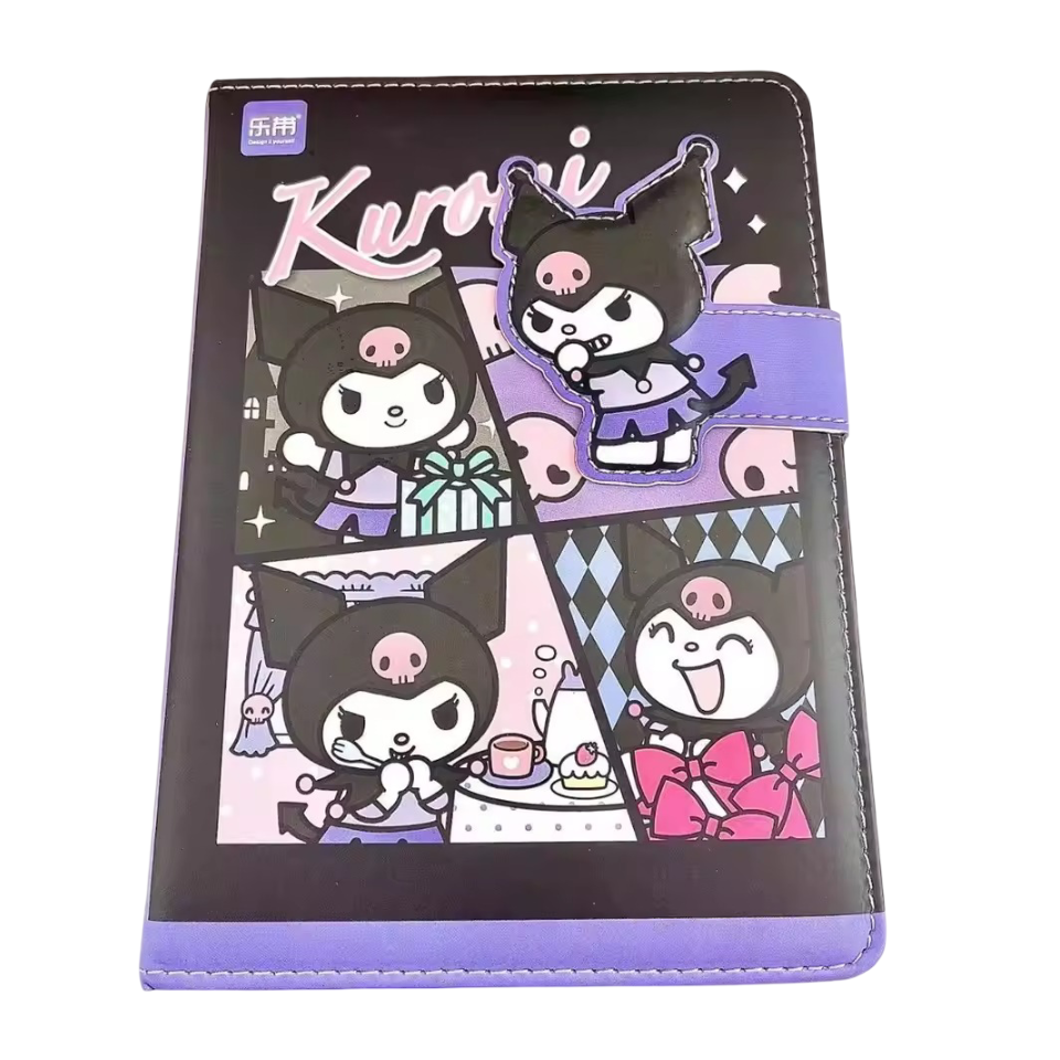 Kawaii Sanrio Kuromi B6 Magnetic Buckle Notebook