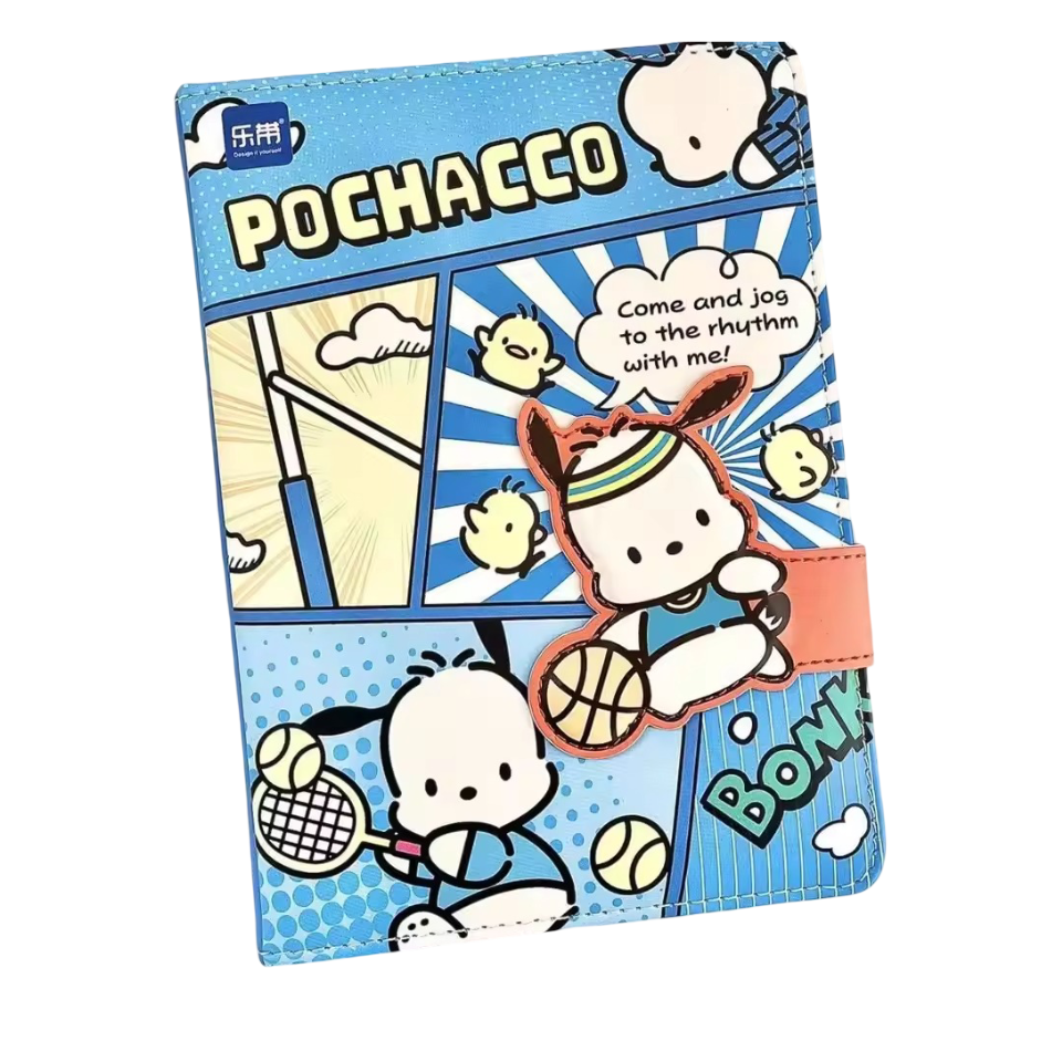Kawaii Sanrio Pochacco B6 Magnetic Buckle Notebook