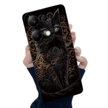 Kawaii Black Cat Phone Case For Xiaomi Kawaii Black Cat Phone Case For Xiaomi