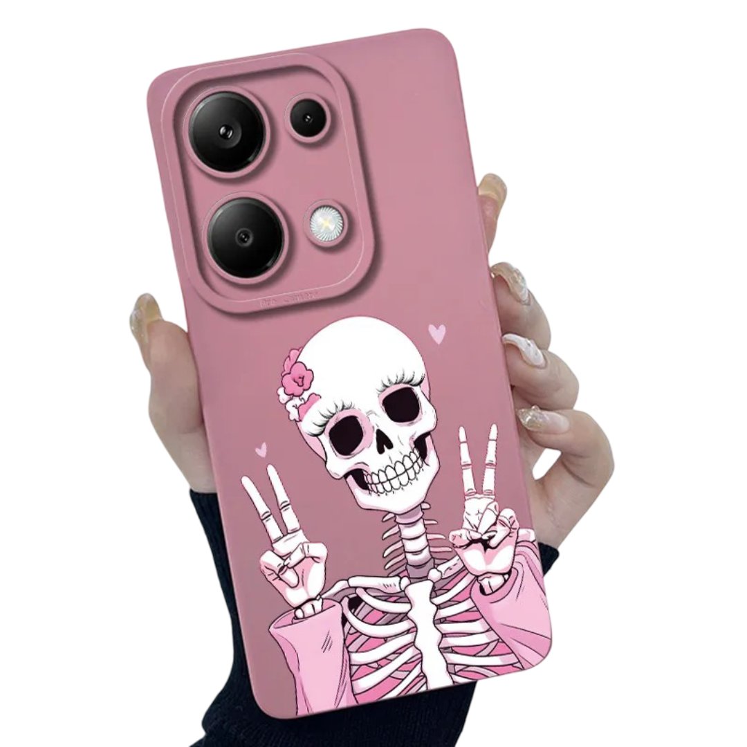 Kawaii Pink Skeleton Xiaomi Phone Case