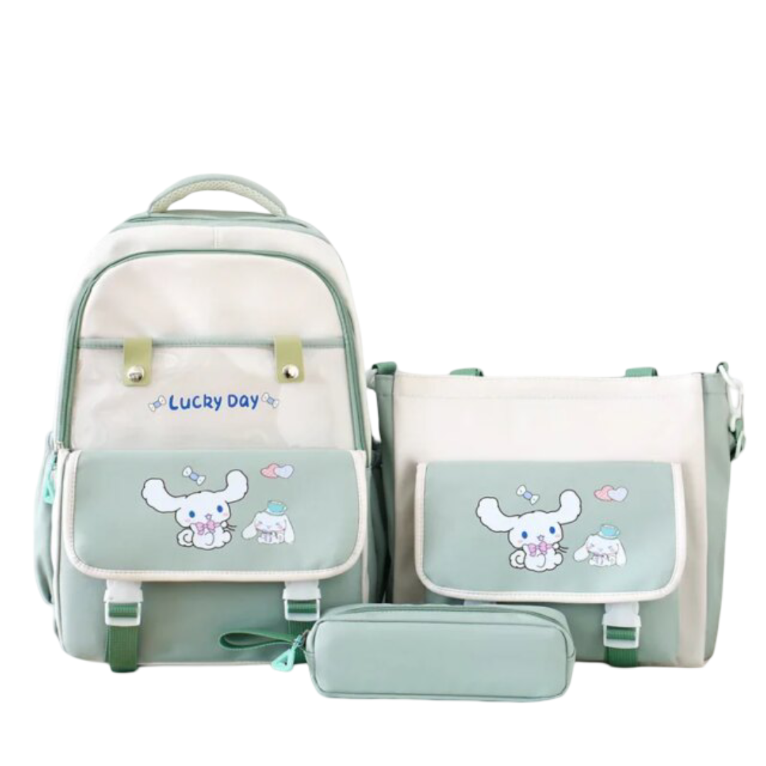 3Pcs/Set Kawaii Cinnamoroll Cartoon Backpack