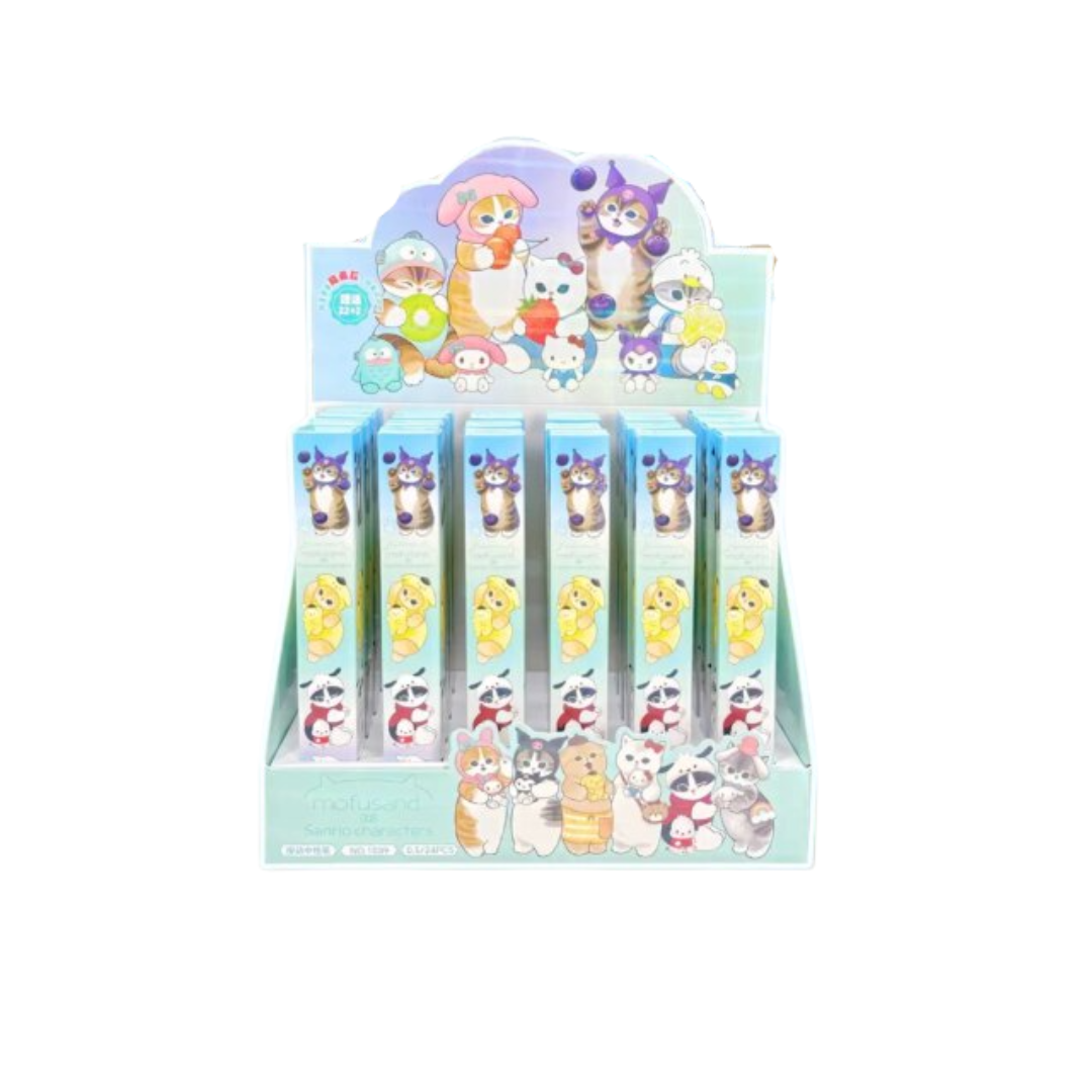 24Pcs Shark Cat Series Kawaii Press Gel Pen