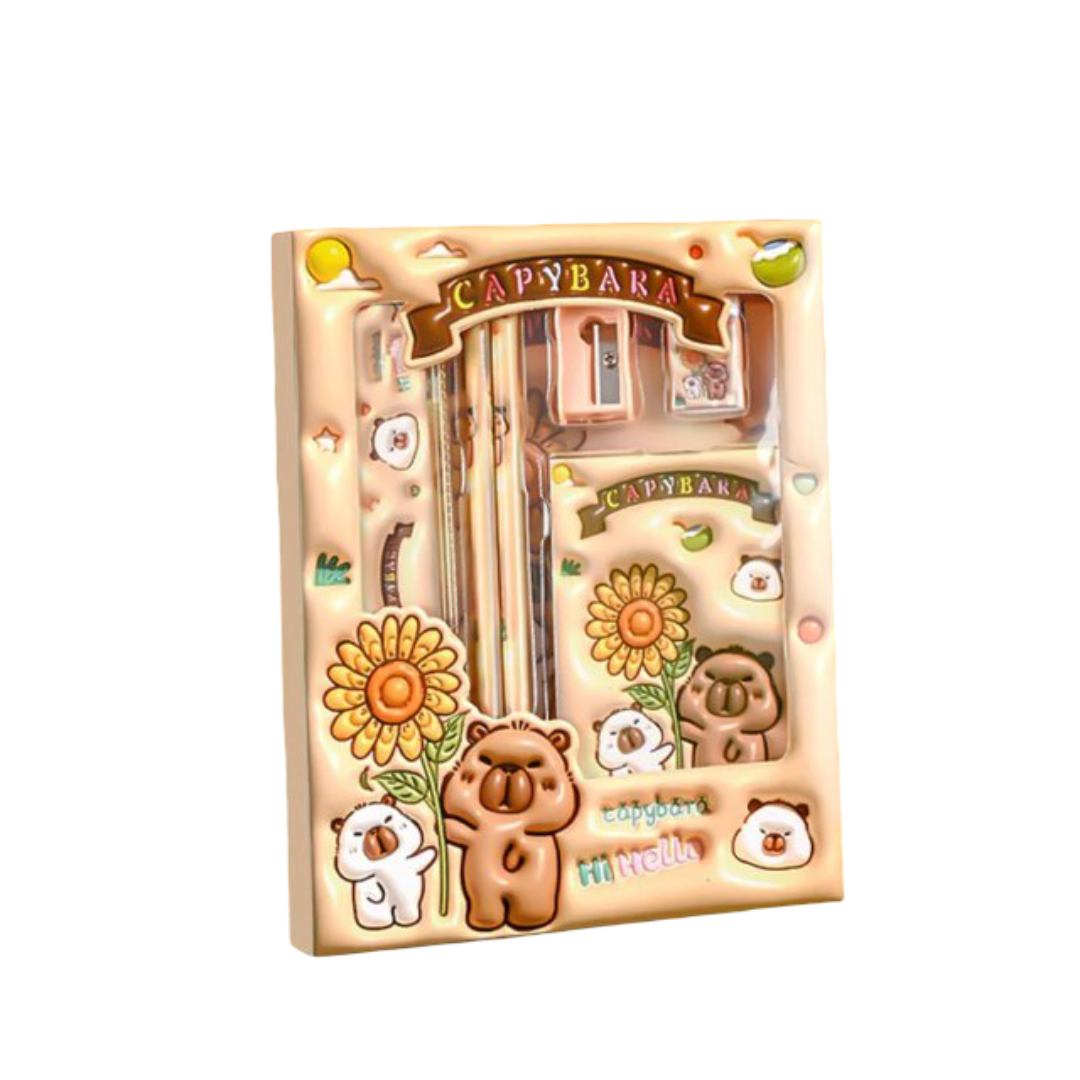 Capybara Kawaii Stationery Set Capybara Kawaii Stationery Set
