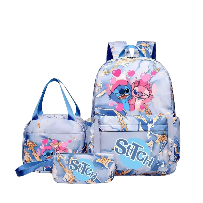 3Pcs/Set Lilo Stitch Kawaii Backpack