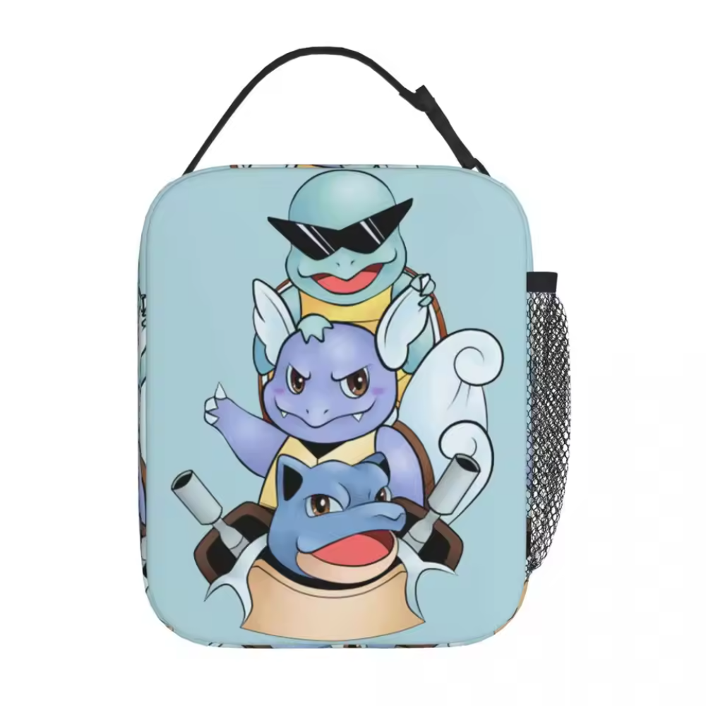 Kawaii Cartoon Pokemon Squirtle Evolution Insulated Lunch Bag