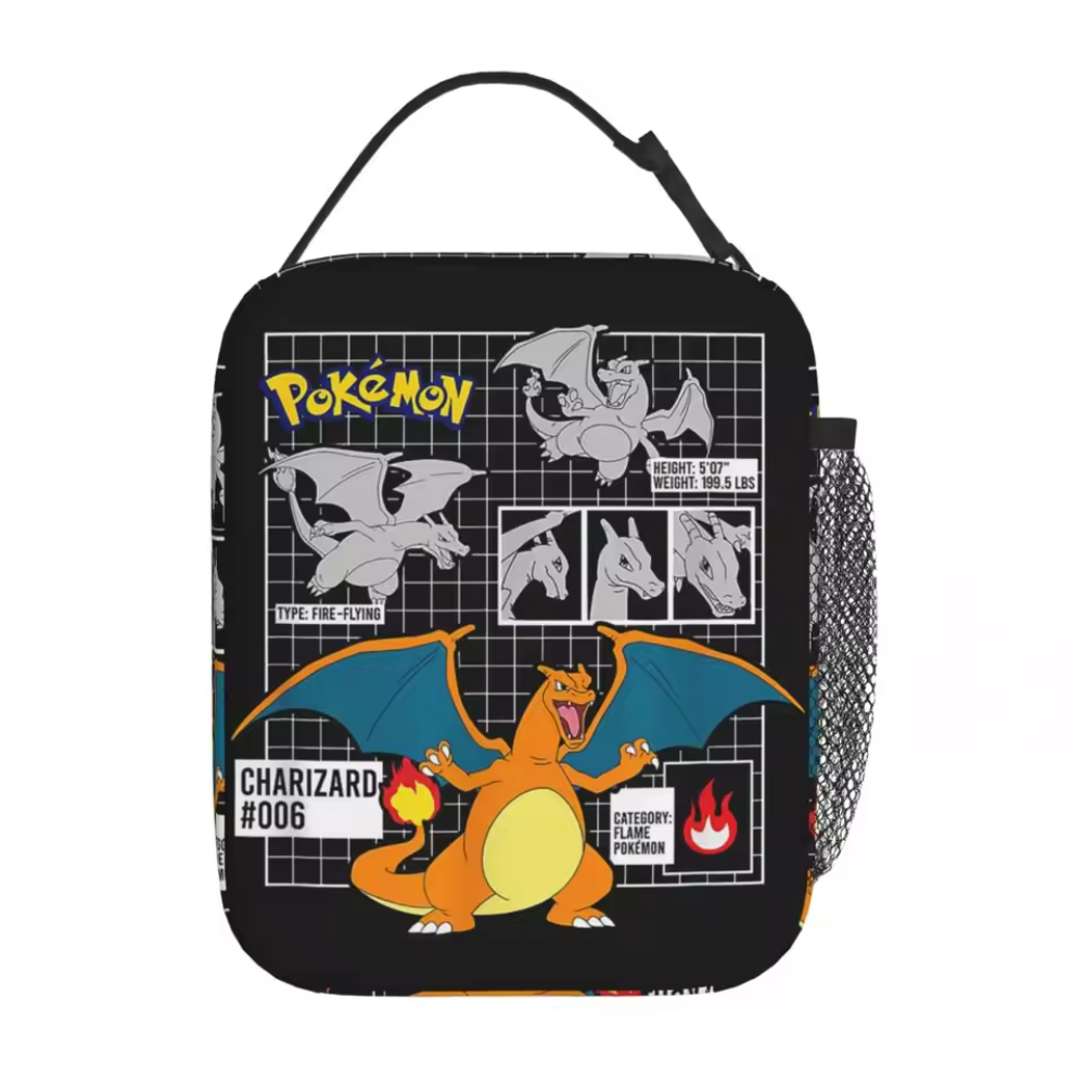 Kawaii Cartoon Pokemon Charizard Insulated Lunch Bag