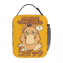 Kawaii Cartoon Pokemon Psyduck Insulated Lunch Bag Kawaii Cartoon Pokemon Psyduck Insulated Lunch Bag