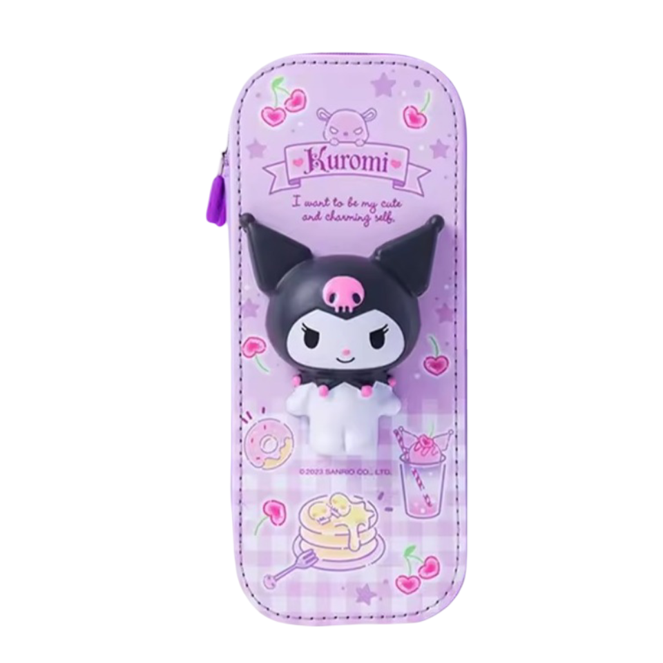 Sanrio Cartoon Kuromi Kawaii Pencil Case Sanrio Cartoon Kuromi Kawaii Pencil Case