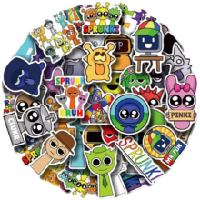 50Pcs Kawaii Sprunki Incredibox Game Stickers 50Pcs Kawaii Sprunki Incredibox Game Stickers
