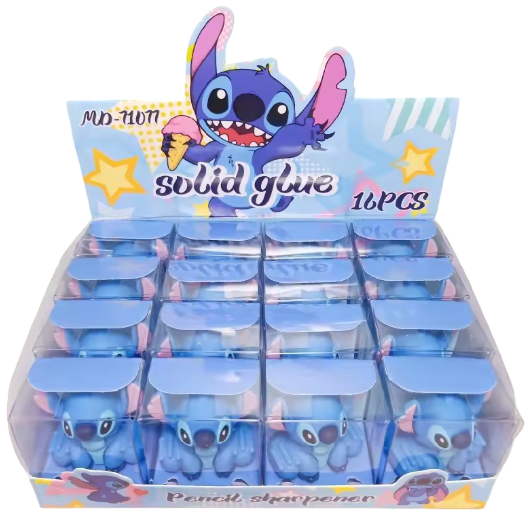 16Pcs Kawaii Cartoon Stitch Pencil Sharpener