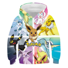 Cartoon Kawaii Pokemon Character Long Sleeve Hoodie Cartoon Kawaii Pokemon Character Long Sleeve Hoodie