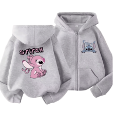 Kawaii Stitch And Angel Zipper Sweatshirt Kawaii Stitch And Angel Zipper Sweatshirt