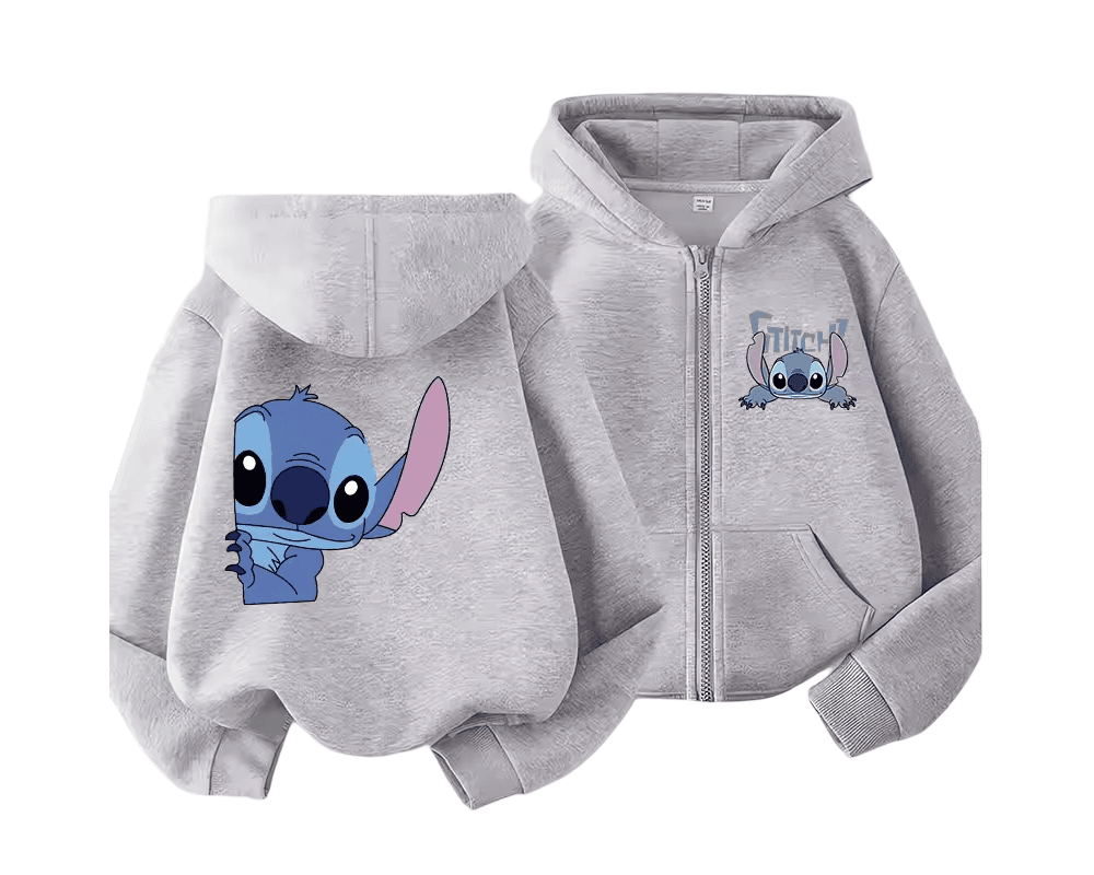 Kawaii Stitch Zipper Sweatshirt