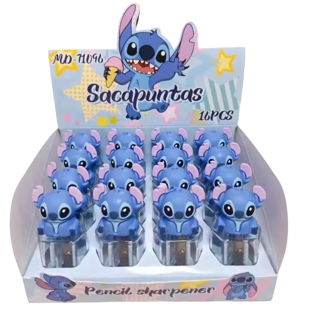 16Pcs/Set Kawaii Anime Stitch Pencil Sharpener