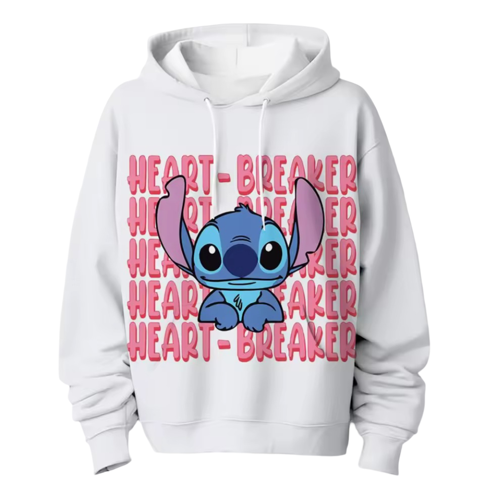 Kawaii Cartoon Heart Breaker Stitch Sweatshirt