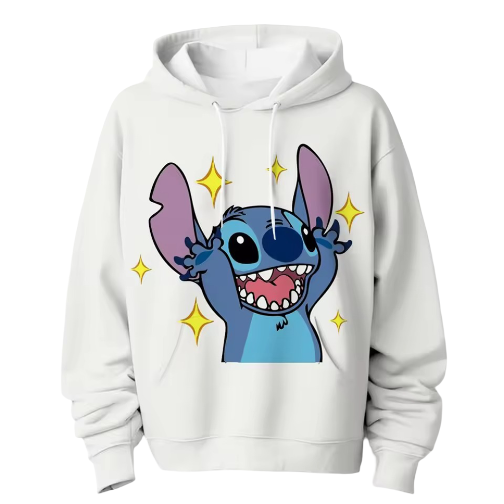 Kawaii Cartoon Stitch White Sweatshirt