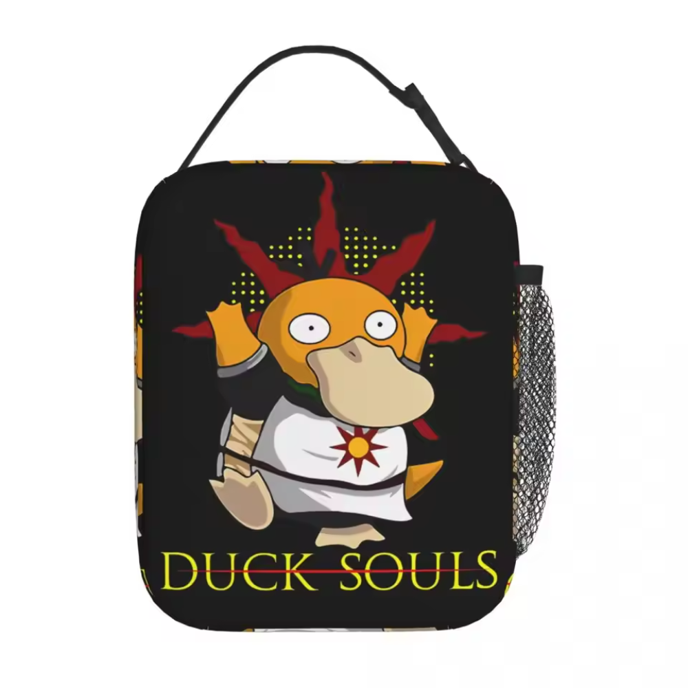 Kawaii Cartoon Pokemon Duck Souls Psyduck Insulated Lunch Bag