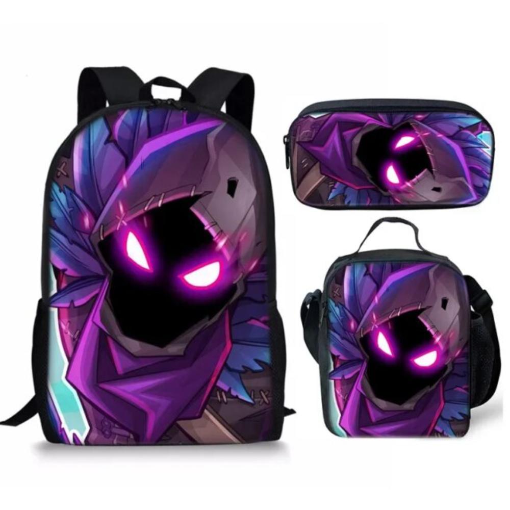 3Pcs Anime Kawaii Fortnite Battle Royale Raven Backpack 3Pcs Anime Kawaii Fortnite Battle Royale Raven Backpack
