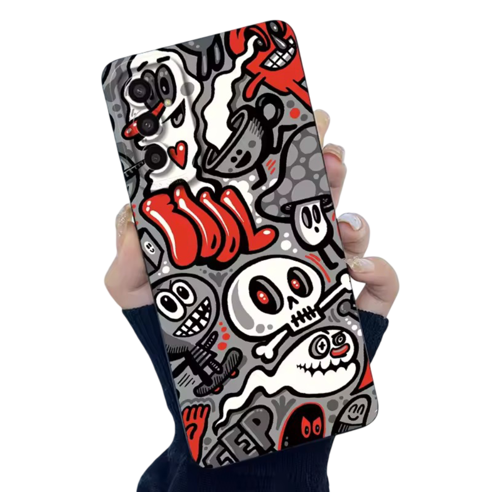 Kawaii Ghost Skull Pattern Phone Case For Samsung Galaxy