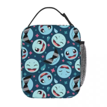 Kawaii Cartoon Pokemon Squirtle Pattern Insulated Lunch Bag Kawaii Cartoon Pokemon Squirtle Pattern Insulated Lunch Bag