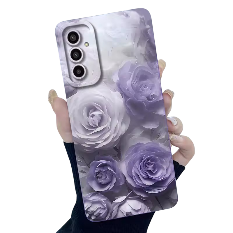 Kawaii Rose Art Pattern Phone Case For Samsung Galaxy