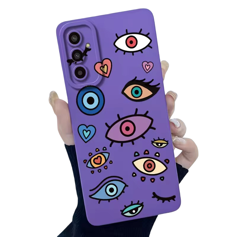Kawaii Eye Pattern Phone Case For Samsung Galaxy 